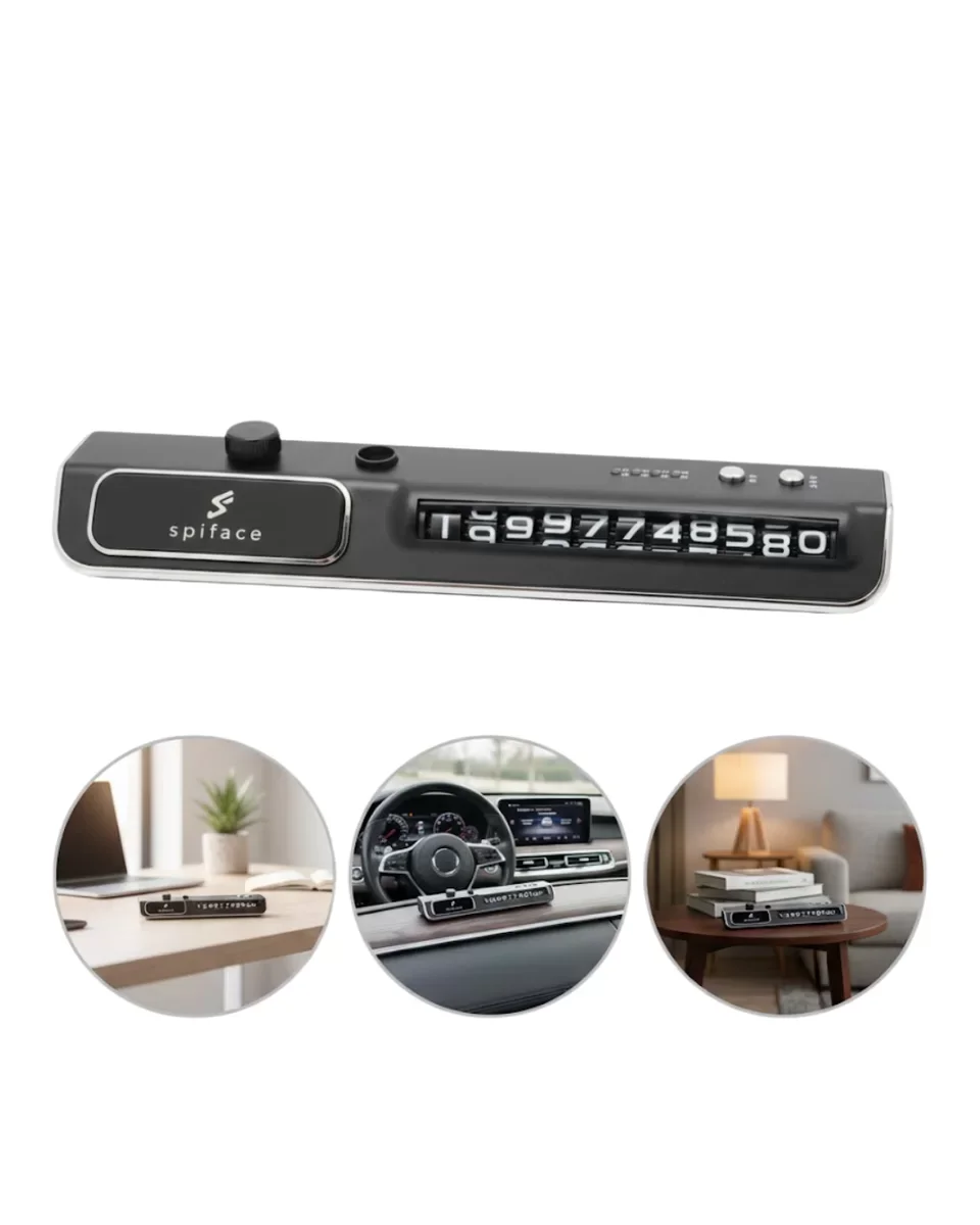 Yeni Nesil LED Işıklı Araç Ön Cam Telefon Numarası Gösterme Aparatı + 3 Seviyeli Hava Nemlendirici