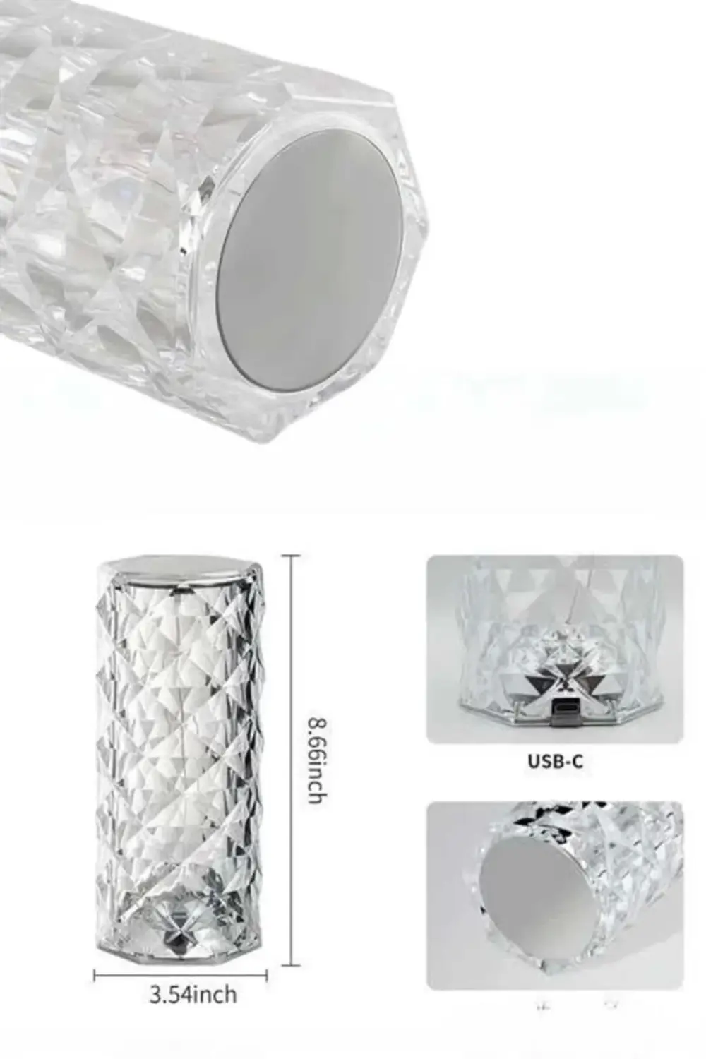 Yeni Nesil Modern Kristal Masa ve Gece Lambası Dokunmatik Renk De Yeni Nesil Modern Kristal Masa ve Gece Lambası Dokunmatik Renk De