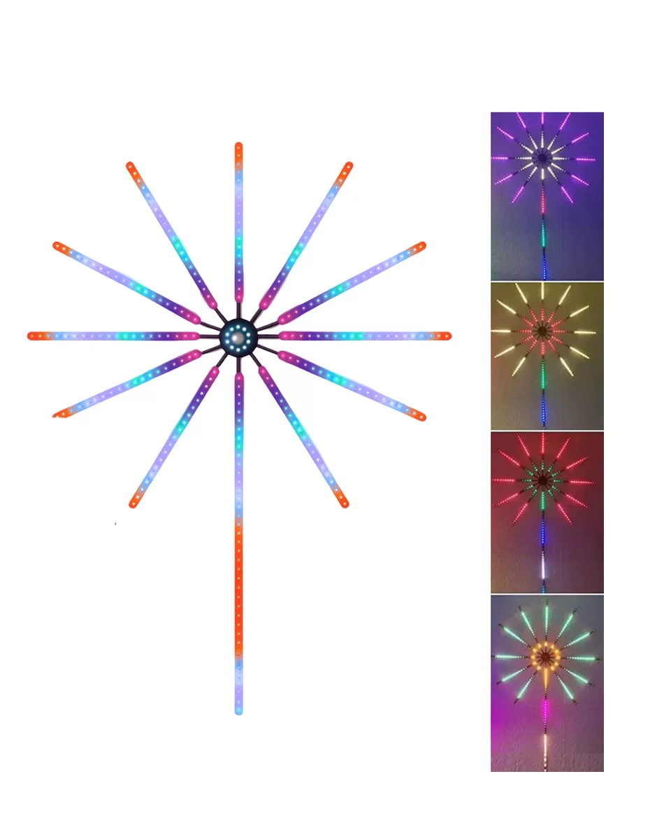 Yeni Nesil Modüler RGB LED Duvar Işığı - Havai Fişek Efektli Uzaktan Kumandalı