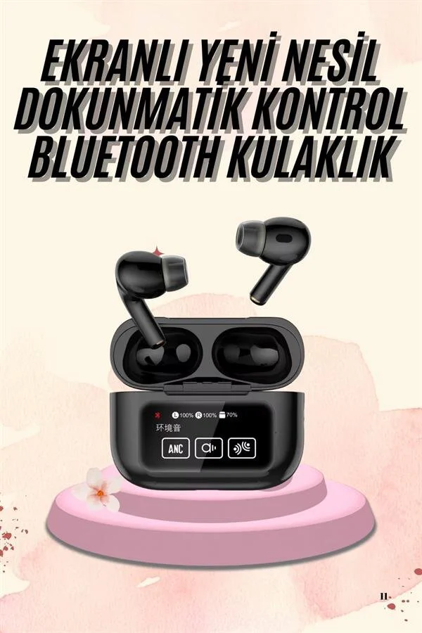 Yeni Nesil Pro Ekranlı Bluetooth Kulaklık 5.0 - ANC Gürültü Önleme ve Ses Kalitesi