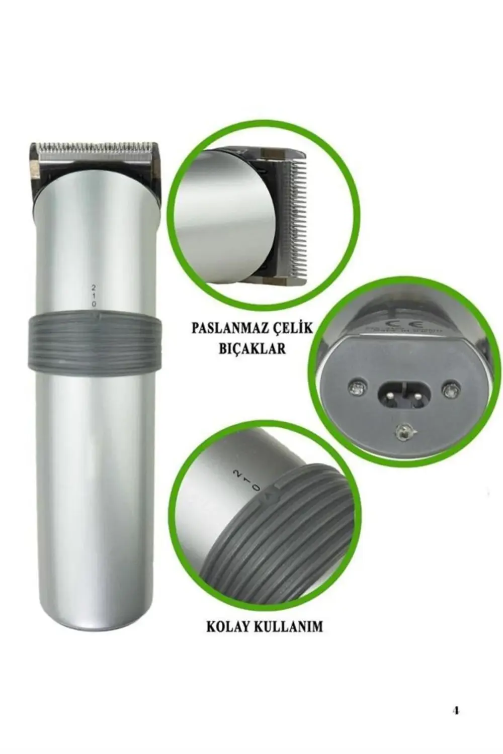 Yeni Nesil Profesyonel Şarjlı Saç Sakal Tıraş Makinesi Ayarlanabi