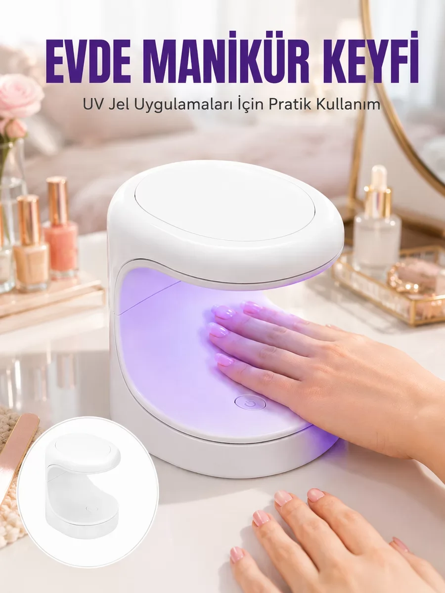 Yeni Nesil Protez Tırnak Kurutucu LED UV Işınlı Taşınabilir Oje Kurutma Cihazı
