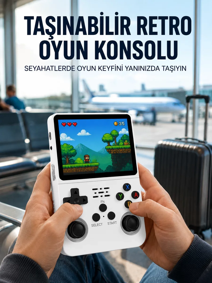 Yeni Nesil Retro Oyun Konsolu – 3200 mAh Batarya ve Çift MicroSD Desteği