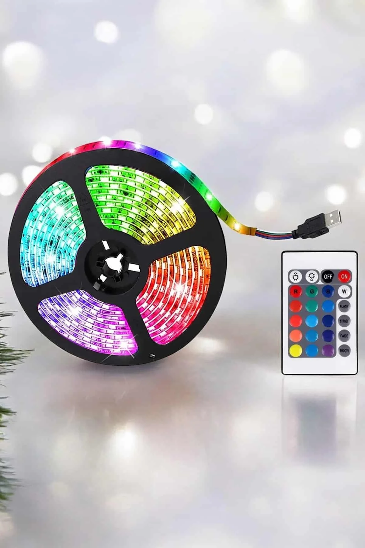 Yeni Nesil RGB Işıklı 10Metre Şerit Led Kumandalı Şarj Edilebilir Yeni Nesil RGB Işıklı 10Metre Şerit Led Kumandalı Şarj Edilebilir
