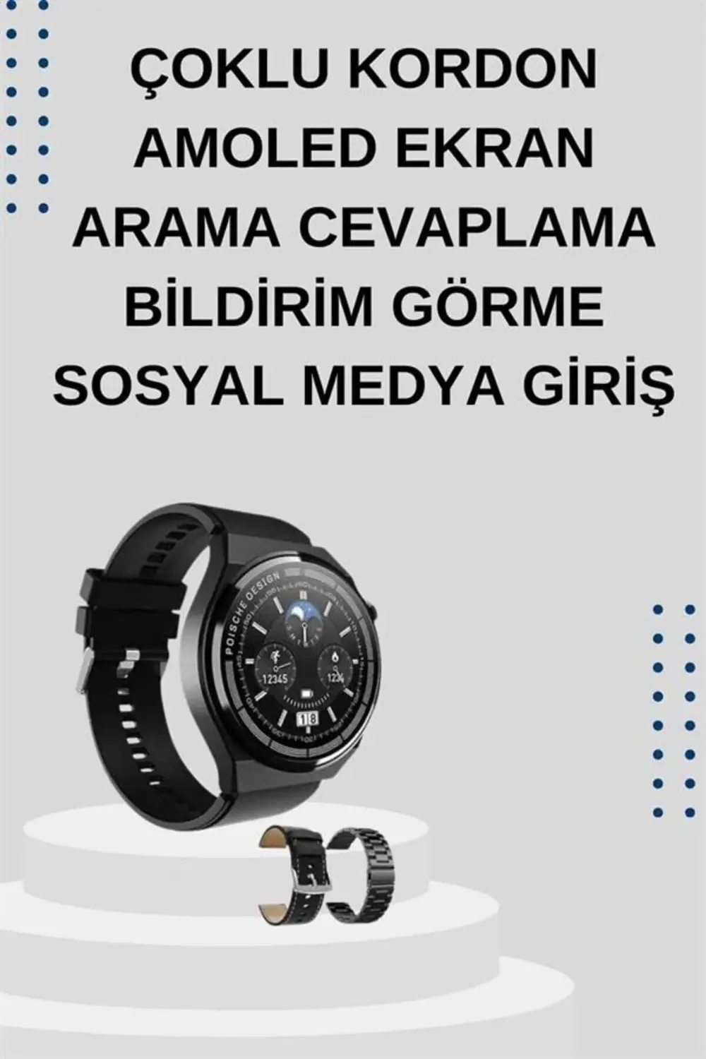 Yeni Nesil Sesli Görüşme Akıllı Saat ve Powerbank Çoklu Şarj Giri