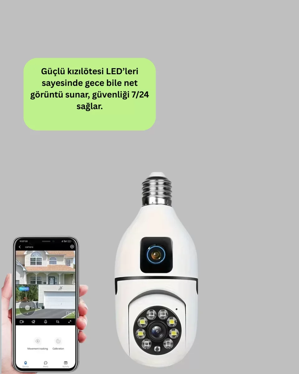 Yeni Nesil Tak Çalıştır Ampul Kamera – Full HD 1080P Kablosuz Güvenlik Çözümü