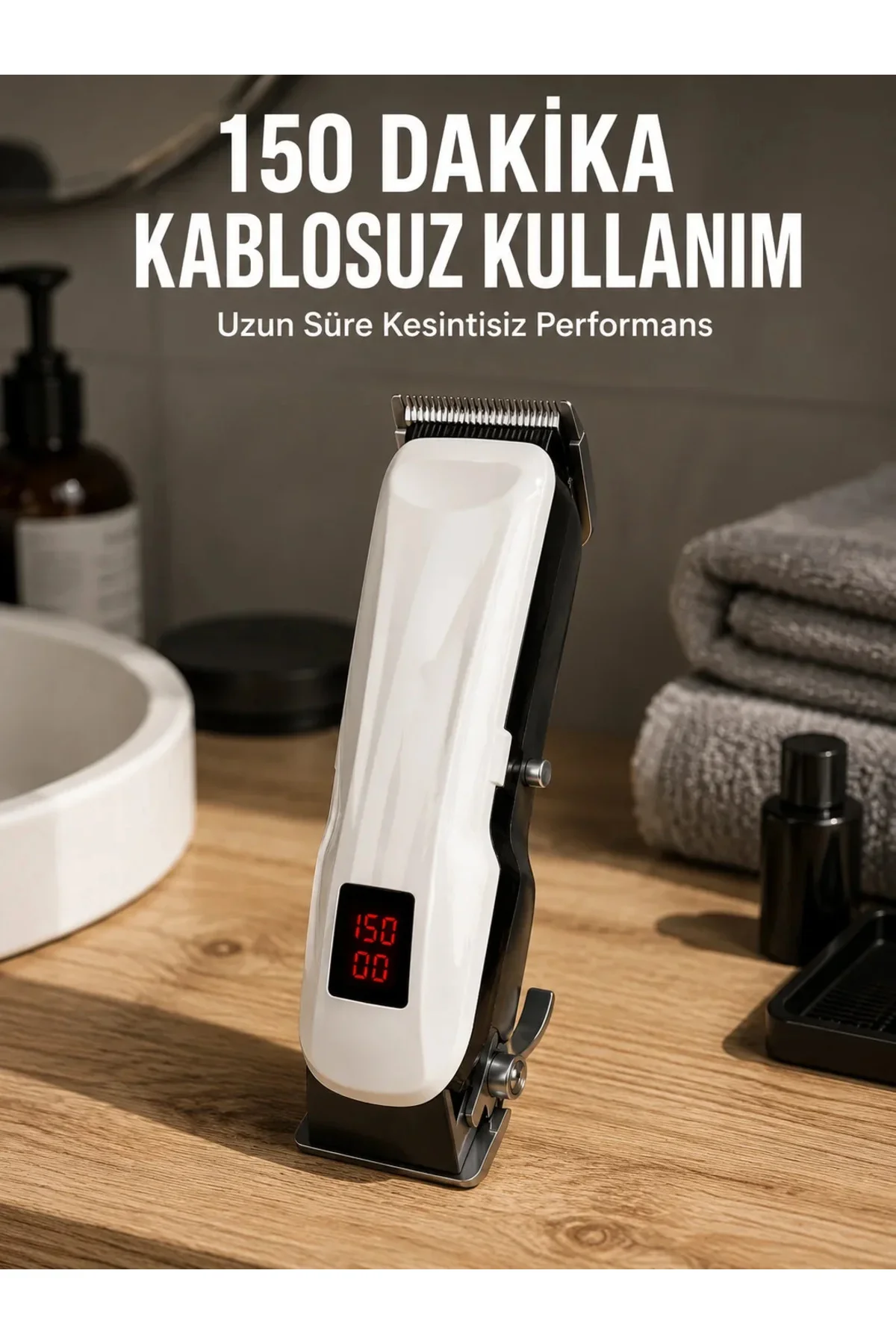 Yeni Nesil Tıraş Makinesi Uzun Şarjlı Paslanmaz Çelik Bıçaklı Yeni Nesil