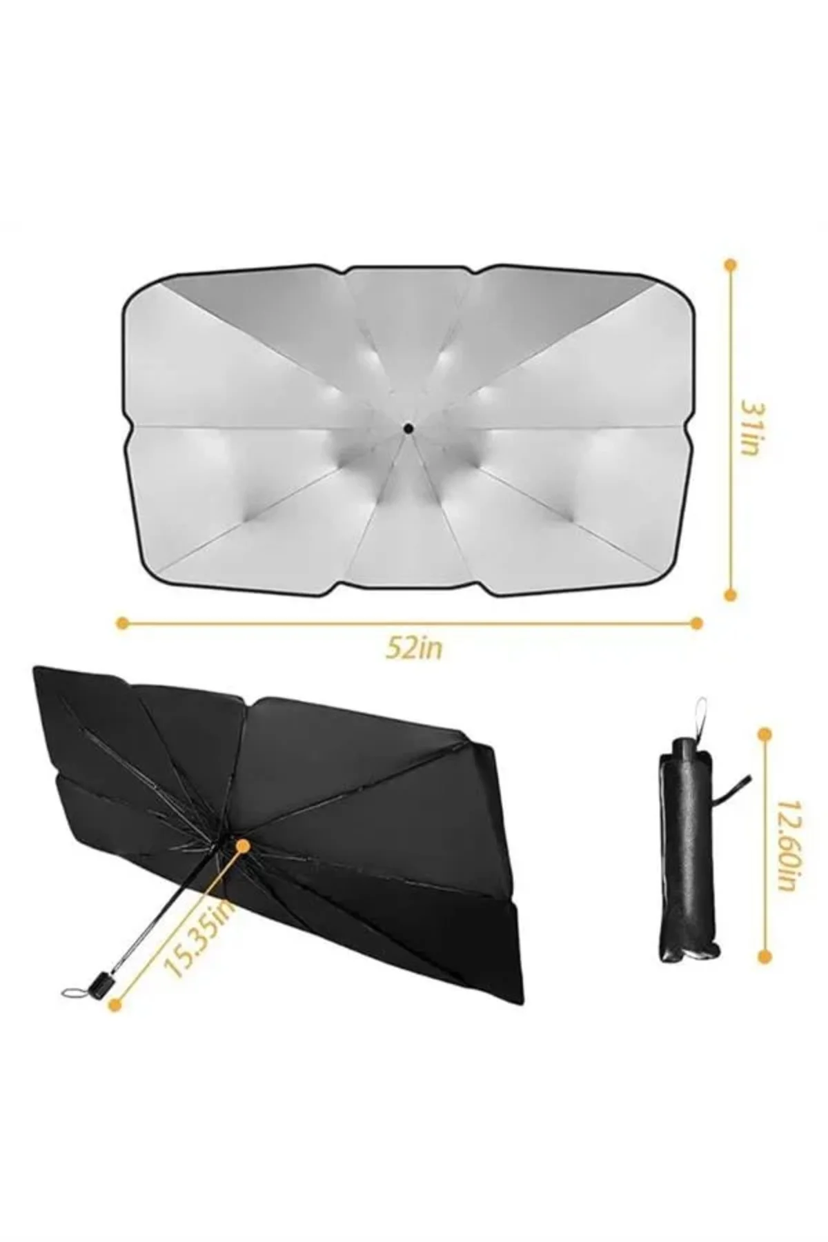 Yeni Nesil Tüm Araç Modellerine Uygun Oto Şemsiye Katlanabilir UV Işınlarına Karşı Yeni Nesil Tüm Araç Modellerine Uygun Oto Şemsiye Katlanabilir UV Işınlarına Karşı