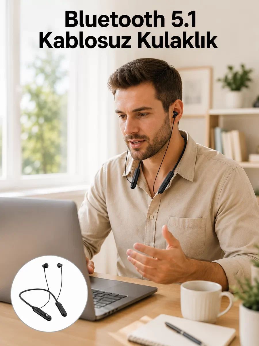 Yeni Nesil TWS Bluetooth Kulaklık – 100 Saat Pil, Hızlı Şarj ve Oyun Modu