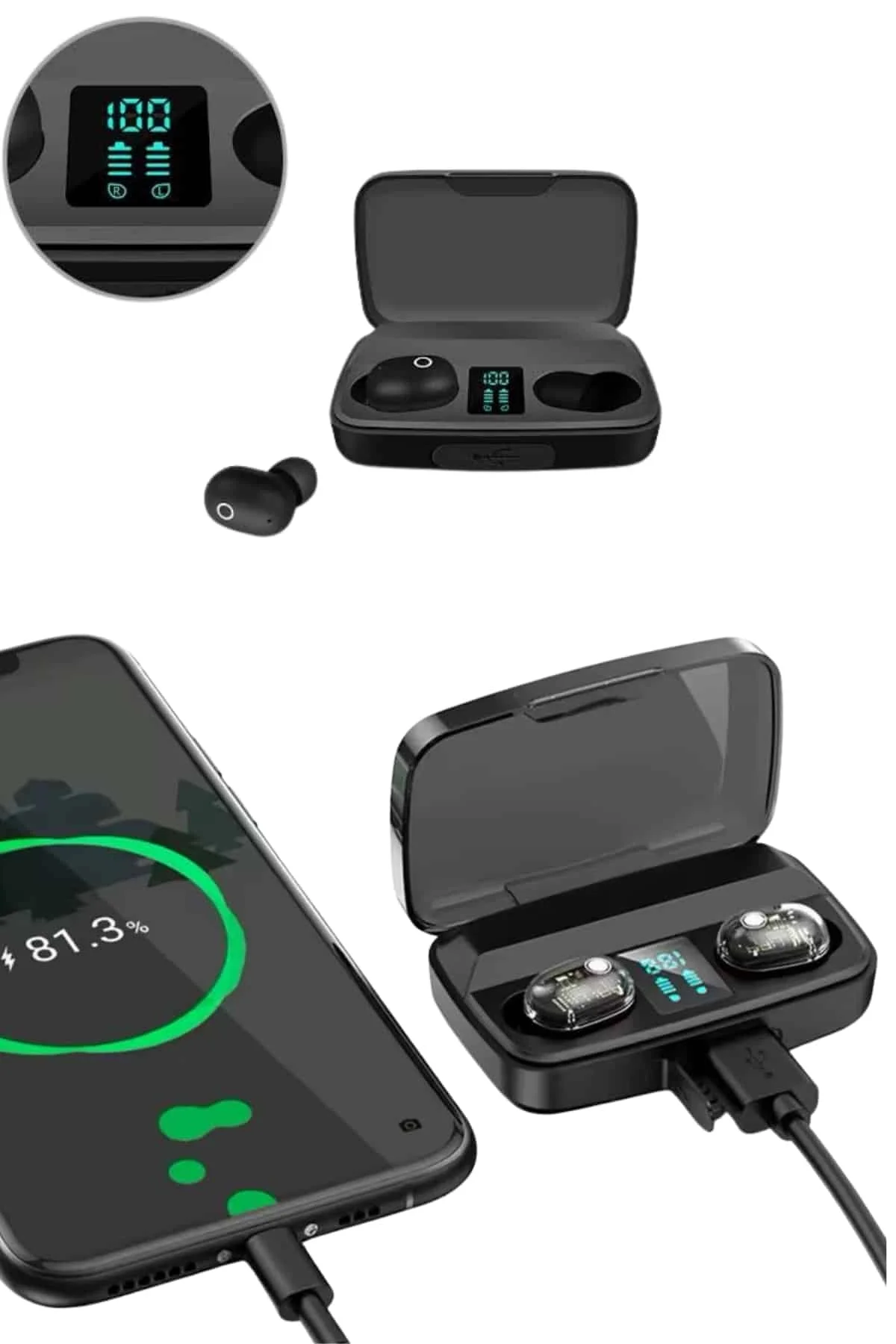 Yeni Nesil TWS Kablosuz Kulaklık Güçlü Batarya Yüksek Kalite Bluetooth 5.0 ANC Özelliği Fiyatı, Yorumları ve Özellikleri