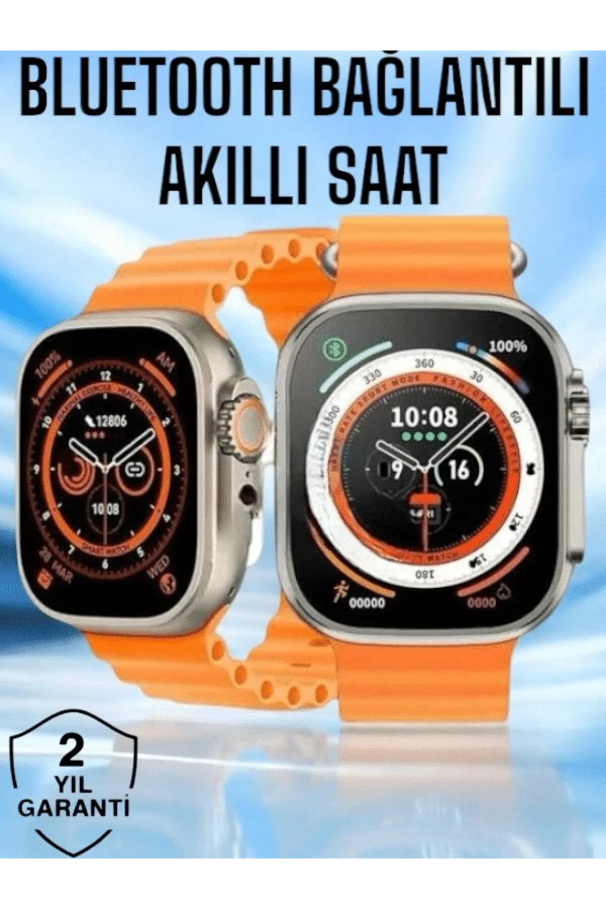 Yeni Nesil Ultra Akıllı Saat Titreşimli, Uyku & Sağlık Takibi, Çift Kordon