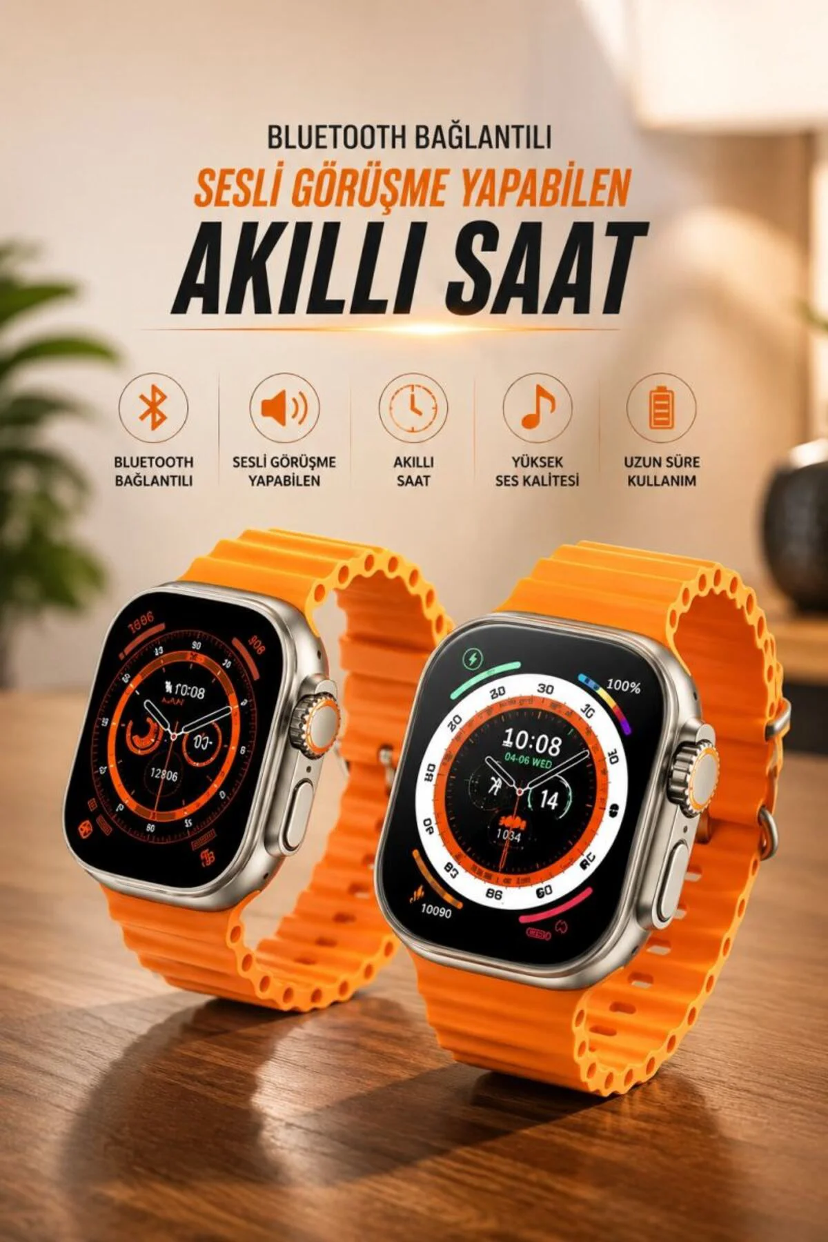 Yeni Nesil Ultra Akıllı Saat Adımsayar Uyku Takibi Nabız Sensörü
