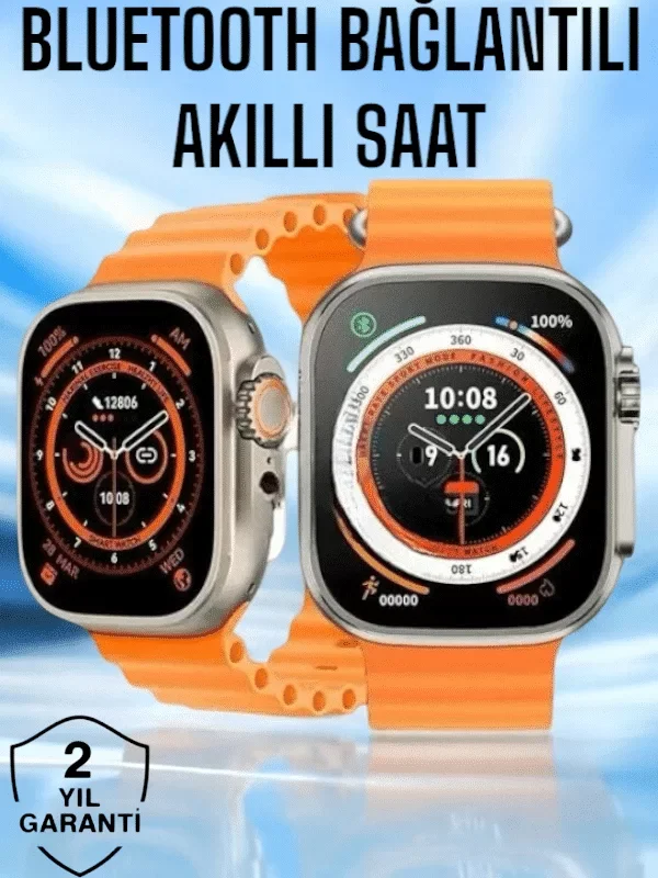 Yeni Nesil Ultra Akıllı Saat Titreşimli, Uyku &amp; Sağlık Takibi, Çift Kordon - Lisinya