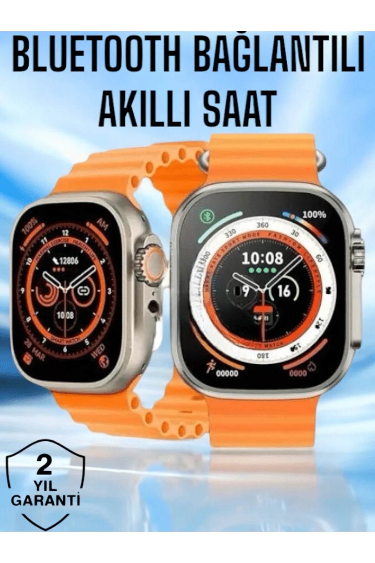 Yeni Nesil Ultra Akıllı Saat Titreşimli, Uyku & Sağlık Takibi, Çift Kordon