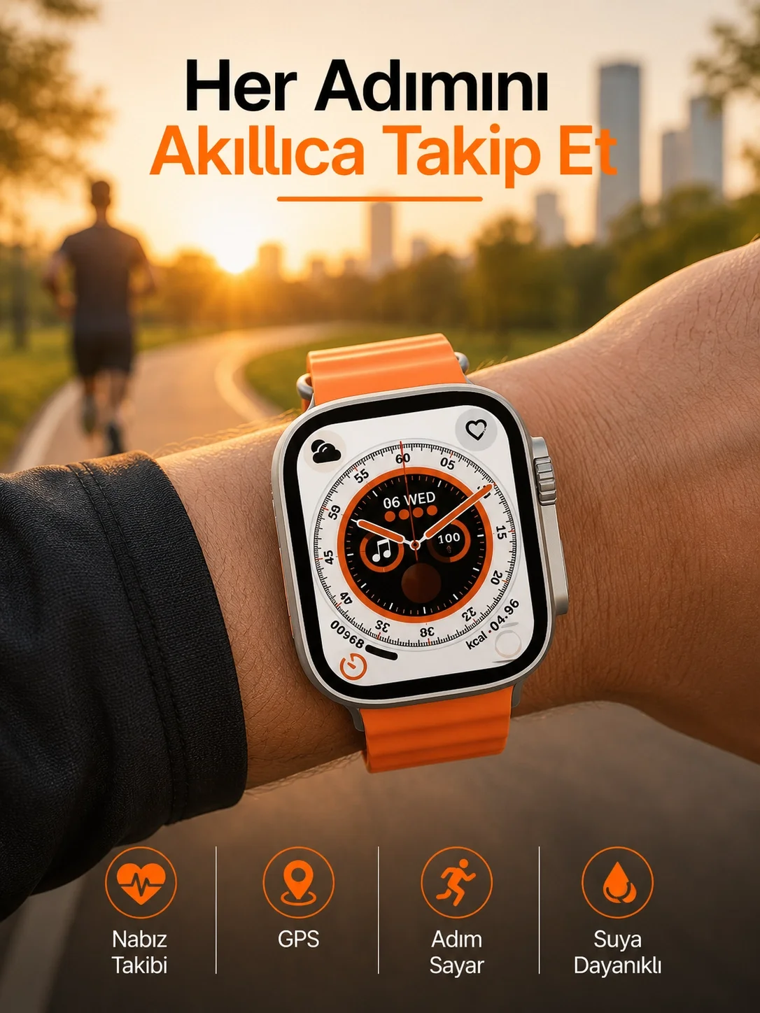 Yeni Nesil Ultra Akıllı Saat Adımsayar Uyku Takibi Nabız Sensörü Yeni Nesil
