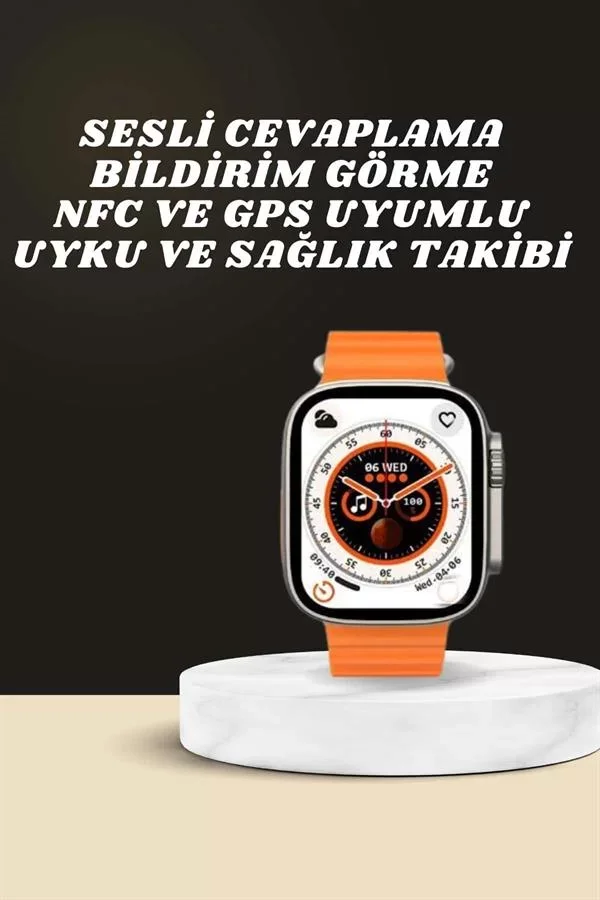 Yeni Nesil Ultra Akıllı Saat Adımsayar Uyku Takibi Nabız Sensörü - Lisinya