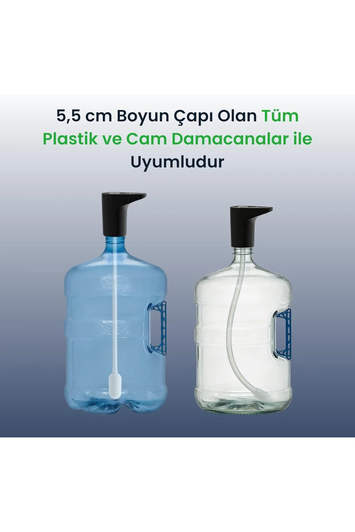Yeni Nesil Ultra Sessiz Ve Ultra Hızlı Otomatik Damacana Pompası Siyah