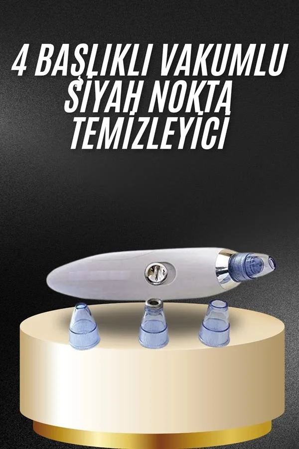 Yeni Nesil Vakumlu Pilli Siyah Nokta ve Yüz Temizleme Cihazı 4 Başlıklı Yeni Nesil Vakumlu Pilli Siyah Nokta ve Yüz Temizleme Cihazı 4 Başlıklı
