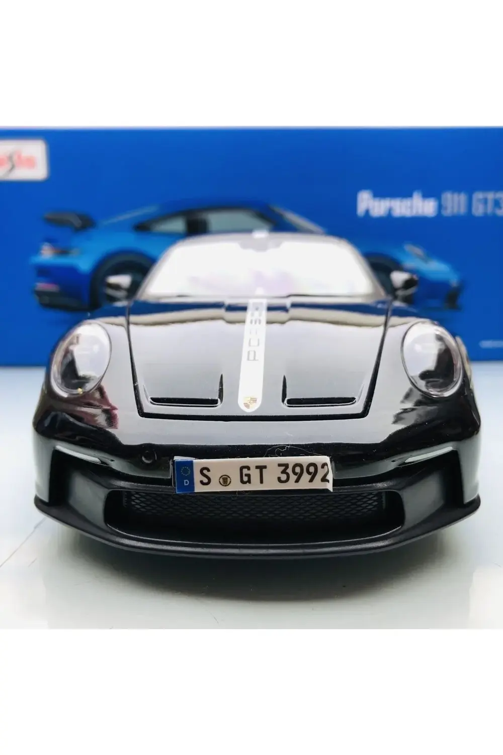 YENİ - NEW 2022 Porsche 911 (992) GT3 Black 1:18 Ölçek Maisto Pre