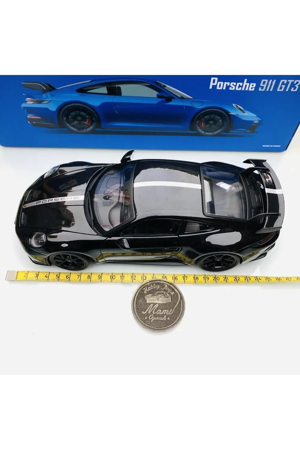 YENİ - NEW 2022 Porsche 911 (992) GT3 Black 1:18 Ölçek Maisto Pre