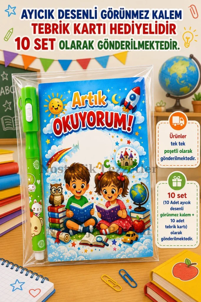 Yeni Okumayı Öğrenen Öğrencilere Hediye 10 Set Artık Okuyorum Yaz
