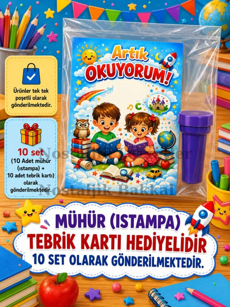 Yeni Okumayı Öğrenen Öğrencilere Hediye 10 Adet Artık Okuyorum Ya
