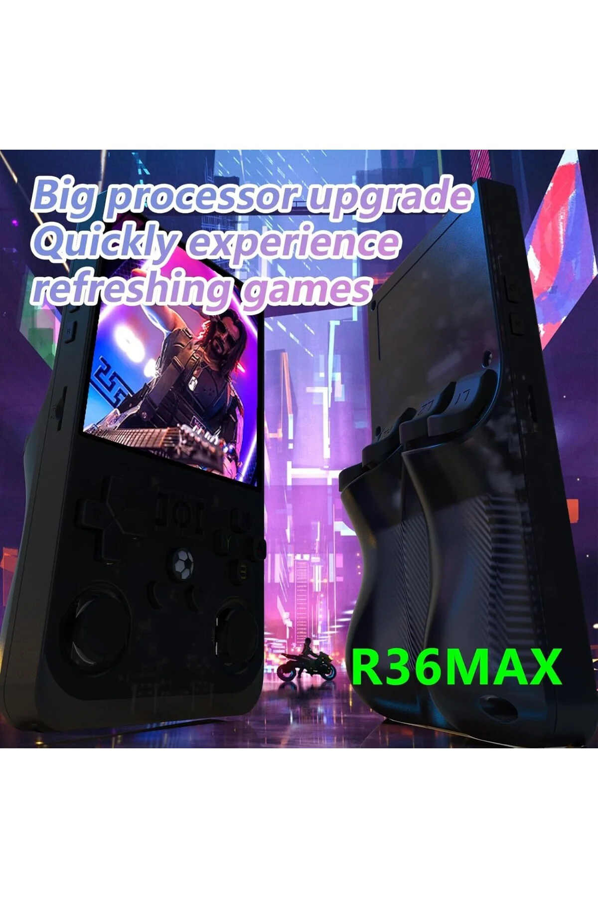 Yeni R36 max Retro El Oyun Konsolu, 4 inç IPS Ekran Taşınabilir V