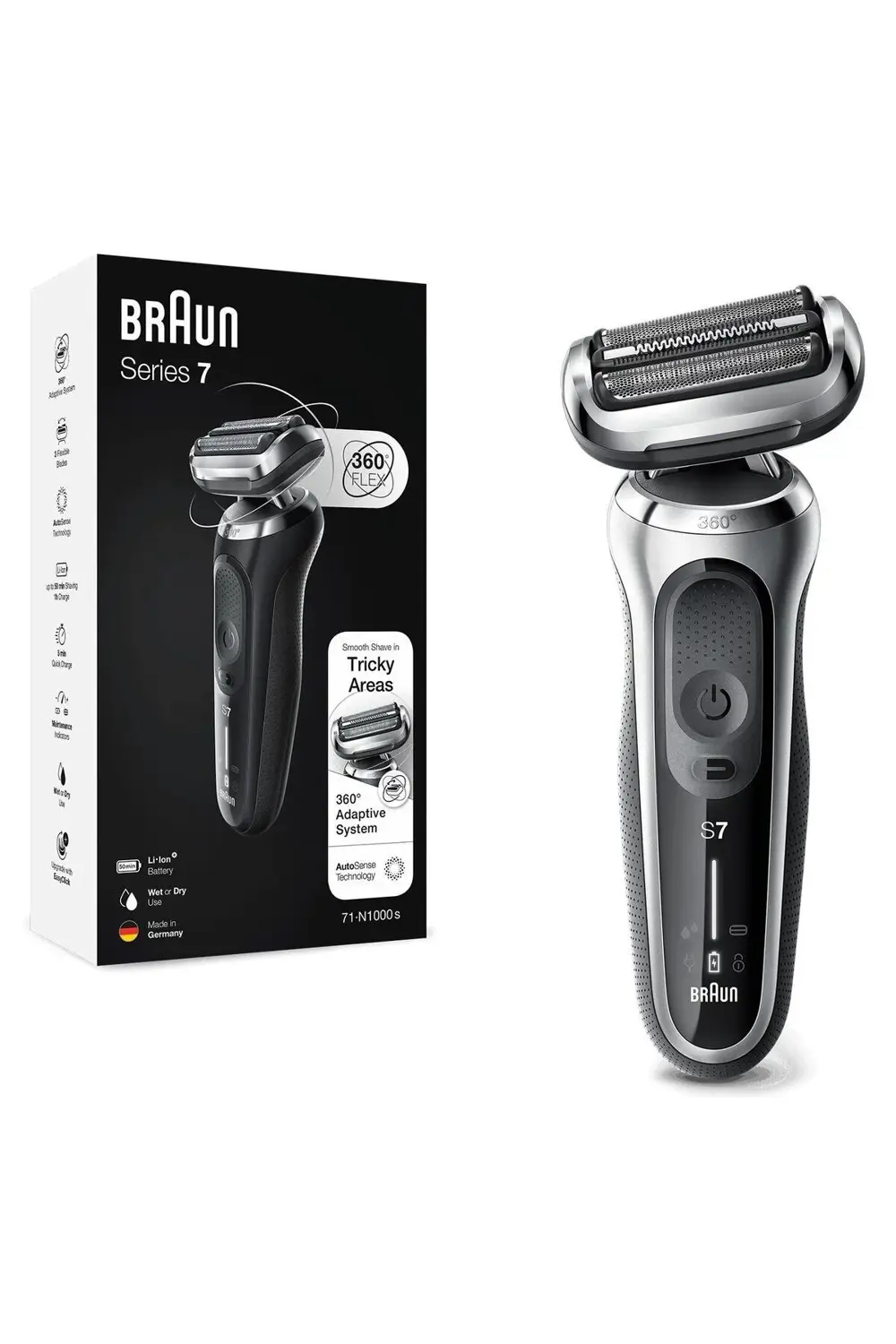 Yeni Seri 7 S1000s Kablosuz Tıraş Makinesi, Autosense, 360 Flex,