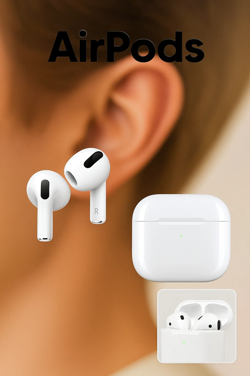 Yeni Seri AirPods 4. Nesil Bluetooth Kulak İçi Kulaklık ANC – iOS &amp; Android Uyumlu