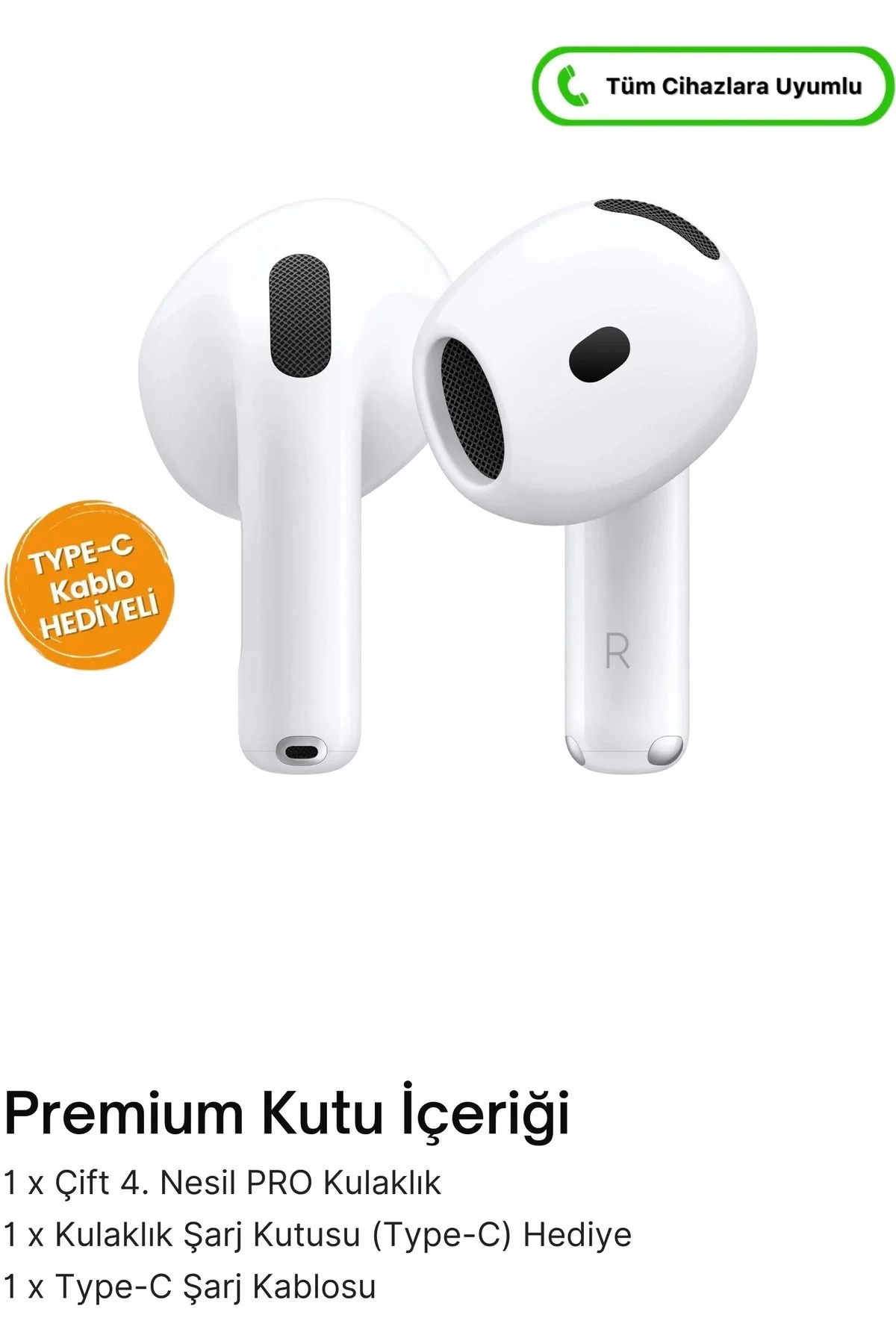 Yeni Seri Air.pods 4.Nesil Bluetooth Kulak İçi Kulaklık ANC Samsung/Iphone/Xiaomi/Oppo/Redmi Uyumlu