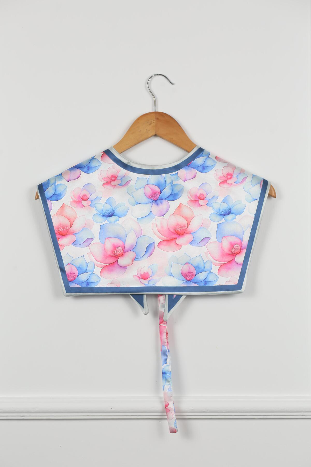 Yeni Stil Omuz Şalı Turuncu Mavi Pembe Çiçek Desenli