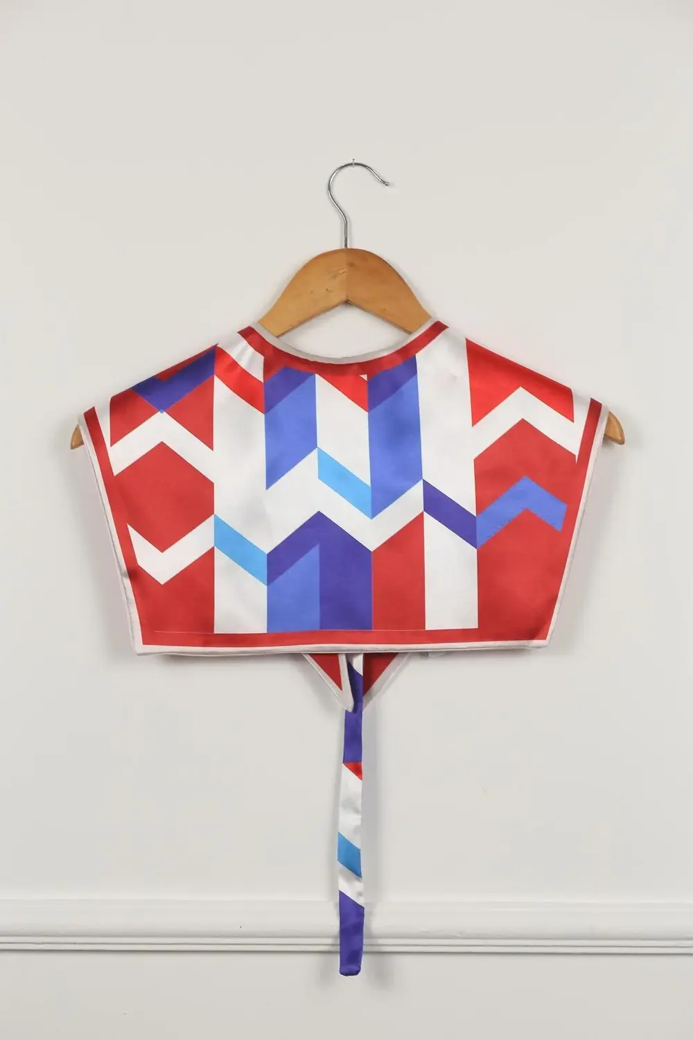 Yeni Stil Omuz Şalı Kırmızı Beyaz Desen