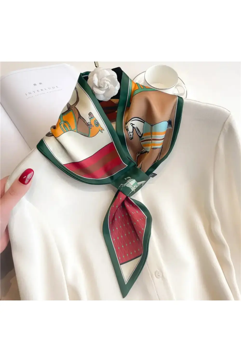 Yeni Stil Omuz Şalları Pembe Motif Desen