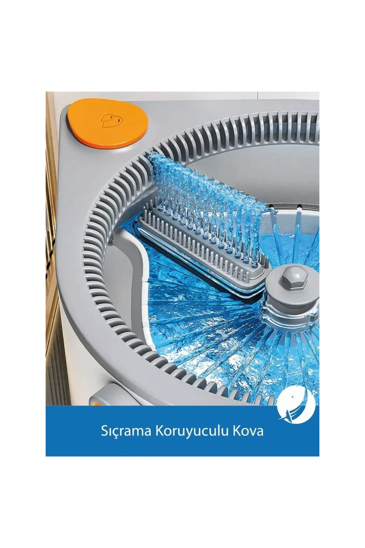 Yeni Tasarım Otomatik 360° Döner Mop ve Temizlik Seti, 3 Başlıklı