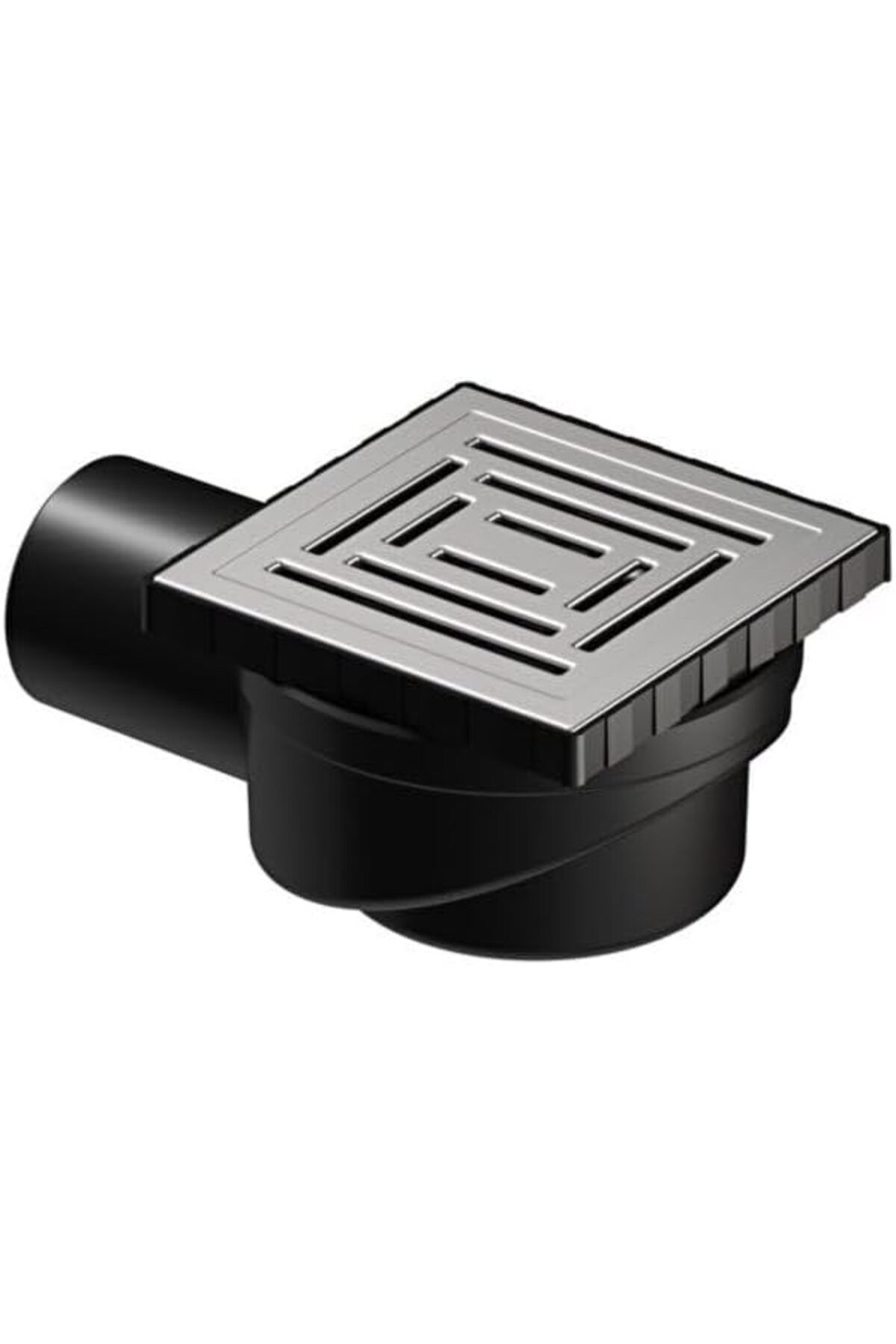 Storemax Yeni V-Flow Kare 5606979 Duş Kanalı, Yandan Çıkışlı, 10X10 Cm, Dk