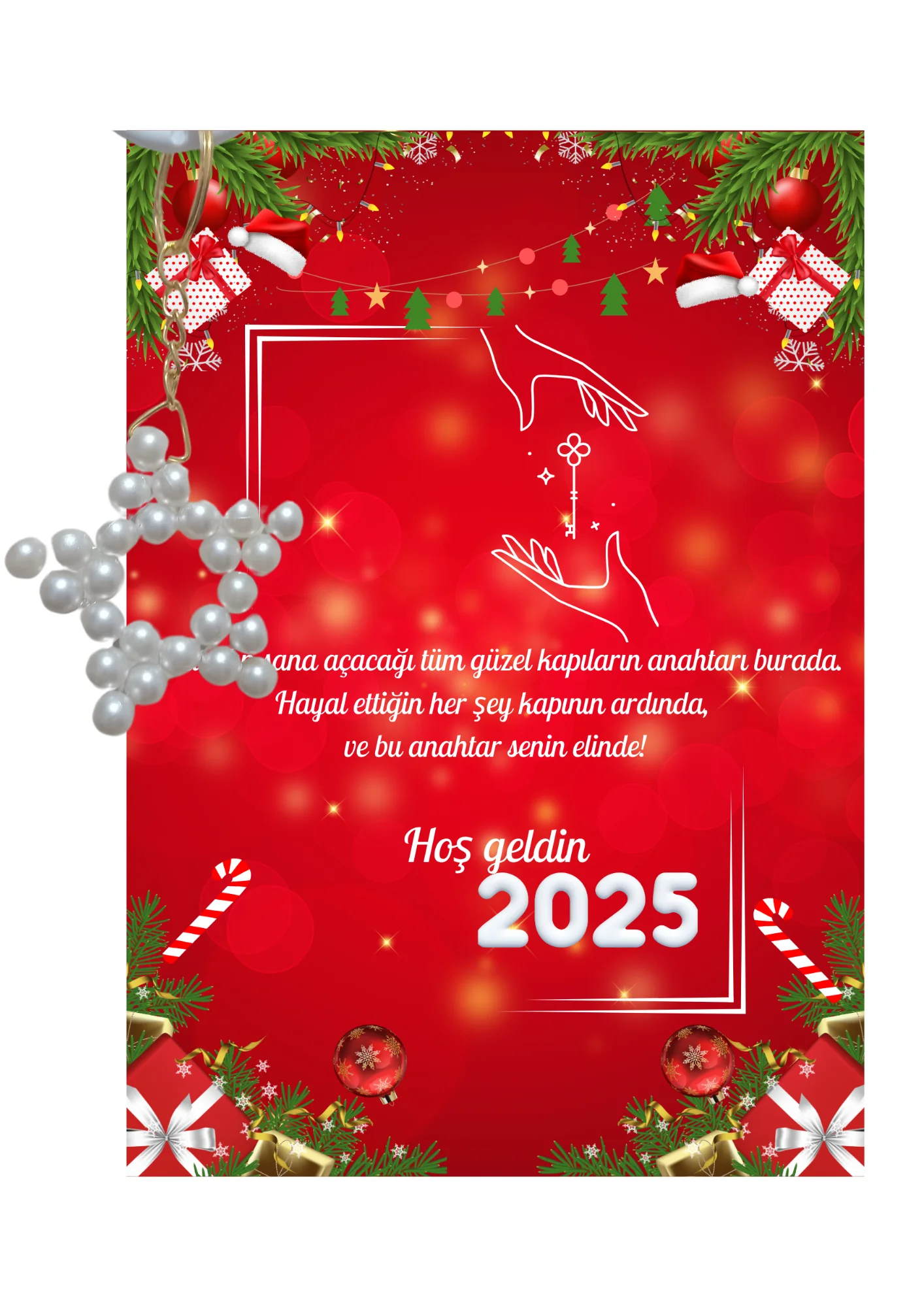 Yeni Yıl 2025 Kart Üzerinde Anahtarlık (Kişiye Özel Yazı Yazdırıl Yeni Yıl 2025 Kart Üzerinde Anahtarlık (Kişiye Özel Yazı Yazdırıl