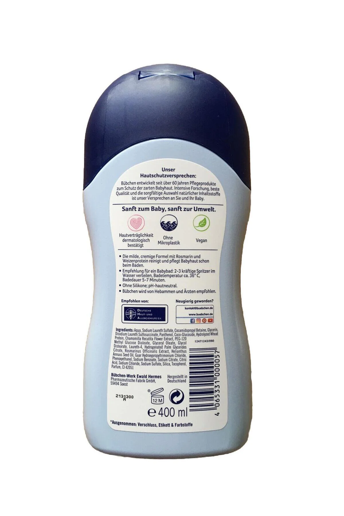 Yenidoğan Hassas Ciltler için Göz Yakmayan Şampuan & Duş Kremi 40