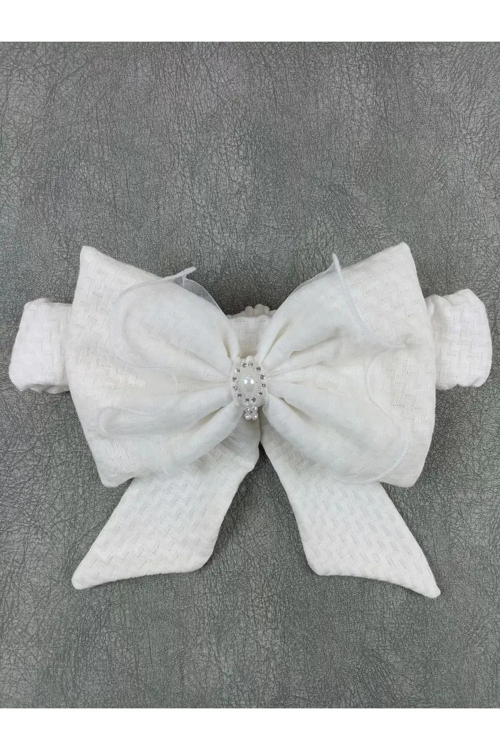 Yenidoğan Kumru Soft Cotton Taç Nakışlı Trilüks Kundak Bebek Batt