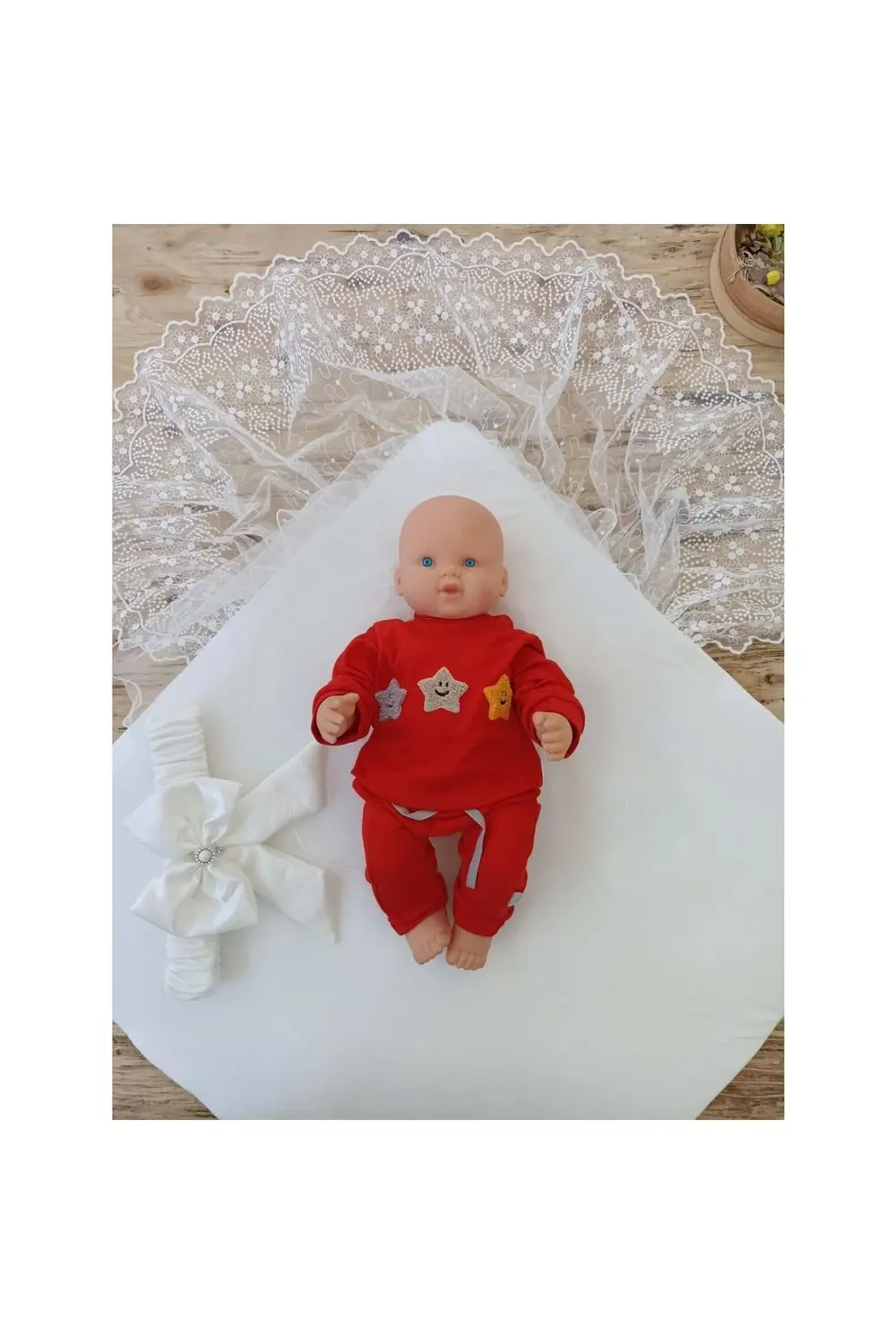 Yenidoğan Sahra My Prince Nakışlı Lüks Kundak Bebek Battaniyesi