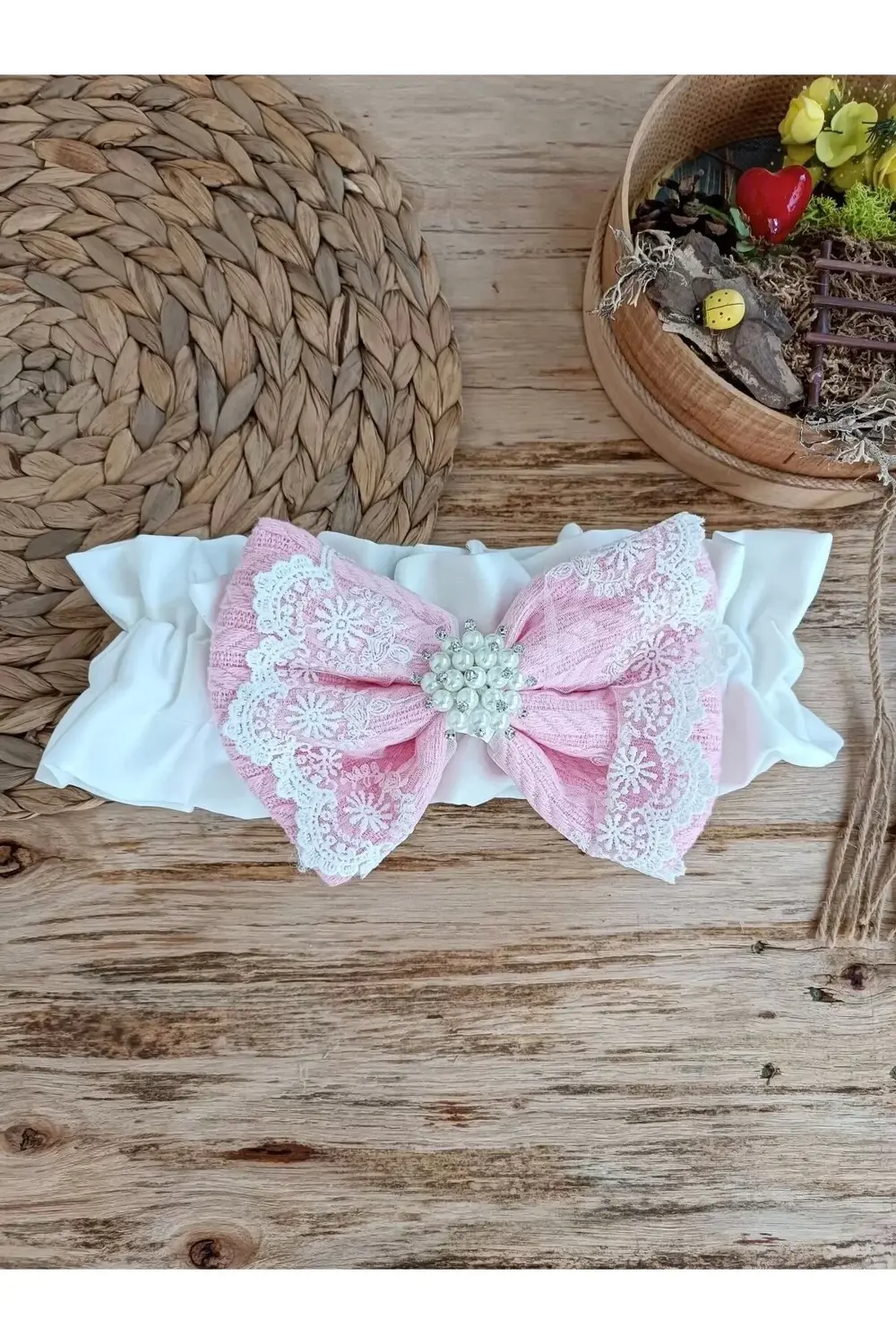 Yenidoğan Teri Cotton Taç Nakışlı Prizma Taş Kundak Bebek Battani