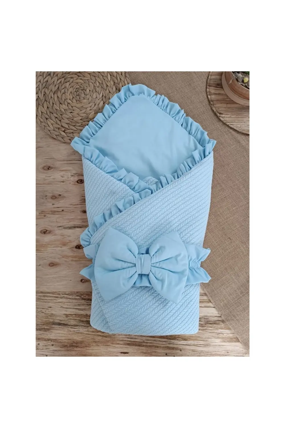 Yenidoğan Tericotton Kumaş Multi Mevsimlik Bebek Battaniyesi Kund