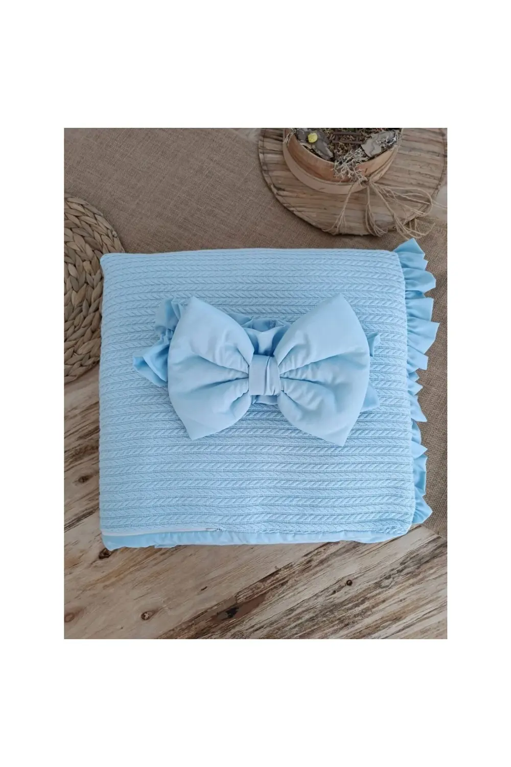 Yenidoğan Tericotton Kumaş Multi Mevsimlik Bebek Battaniyesi Kund