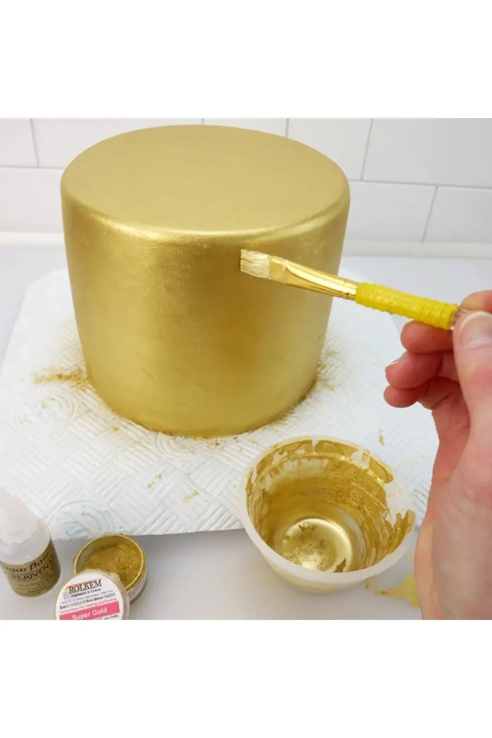 Dr.Gusto Sağlık Ürünleri Yenilebilir Parlak Altın Metalik Toz Boya 10 Gr