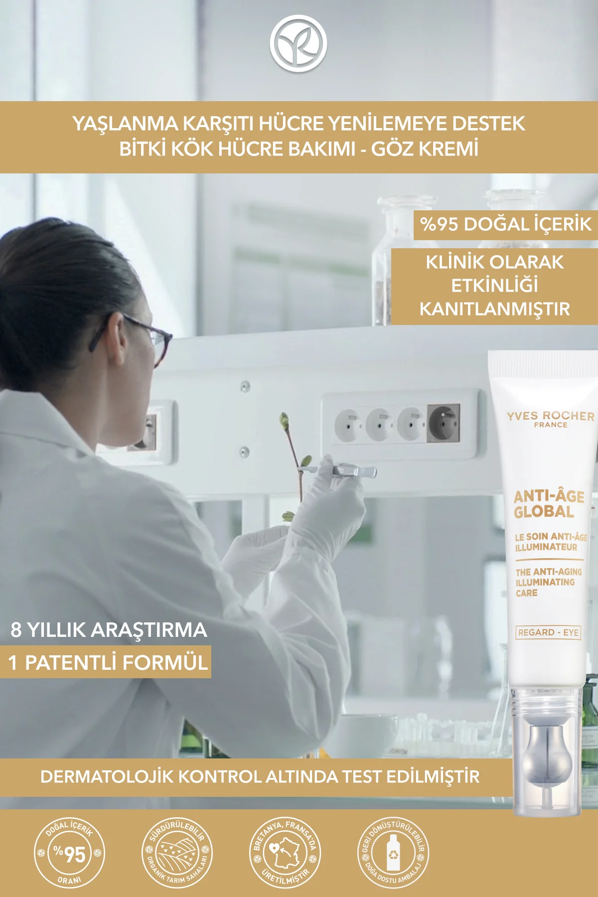 Yenileyici Yaşlanma Karşıtı Bitkisel Kök Hücre Bakımı Anti-age Gl