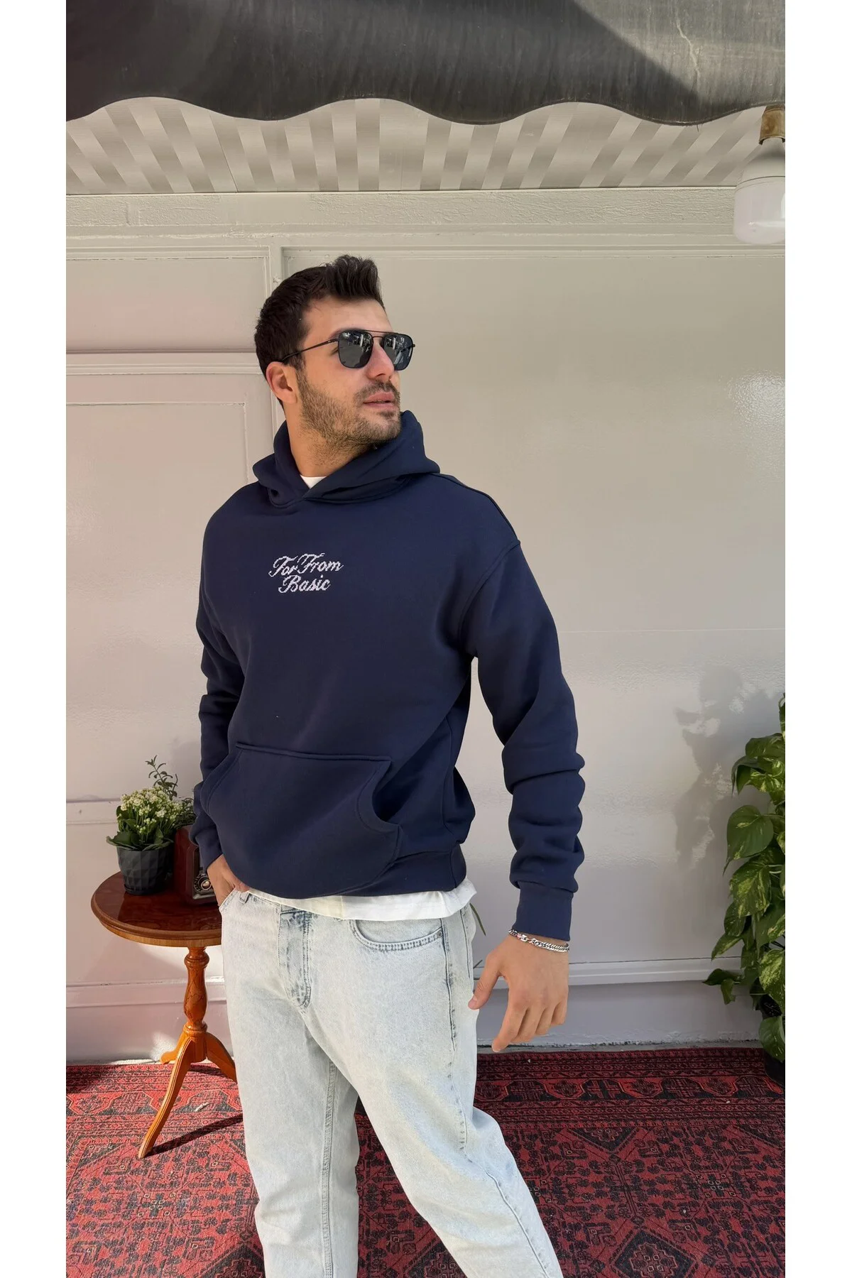 Yep For Baskılı Kapuşon