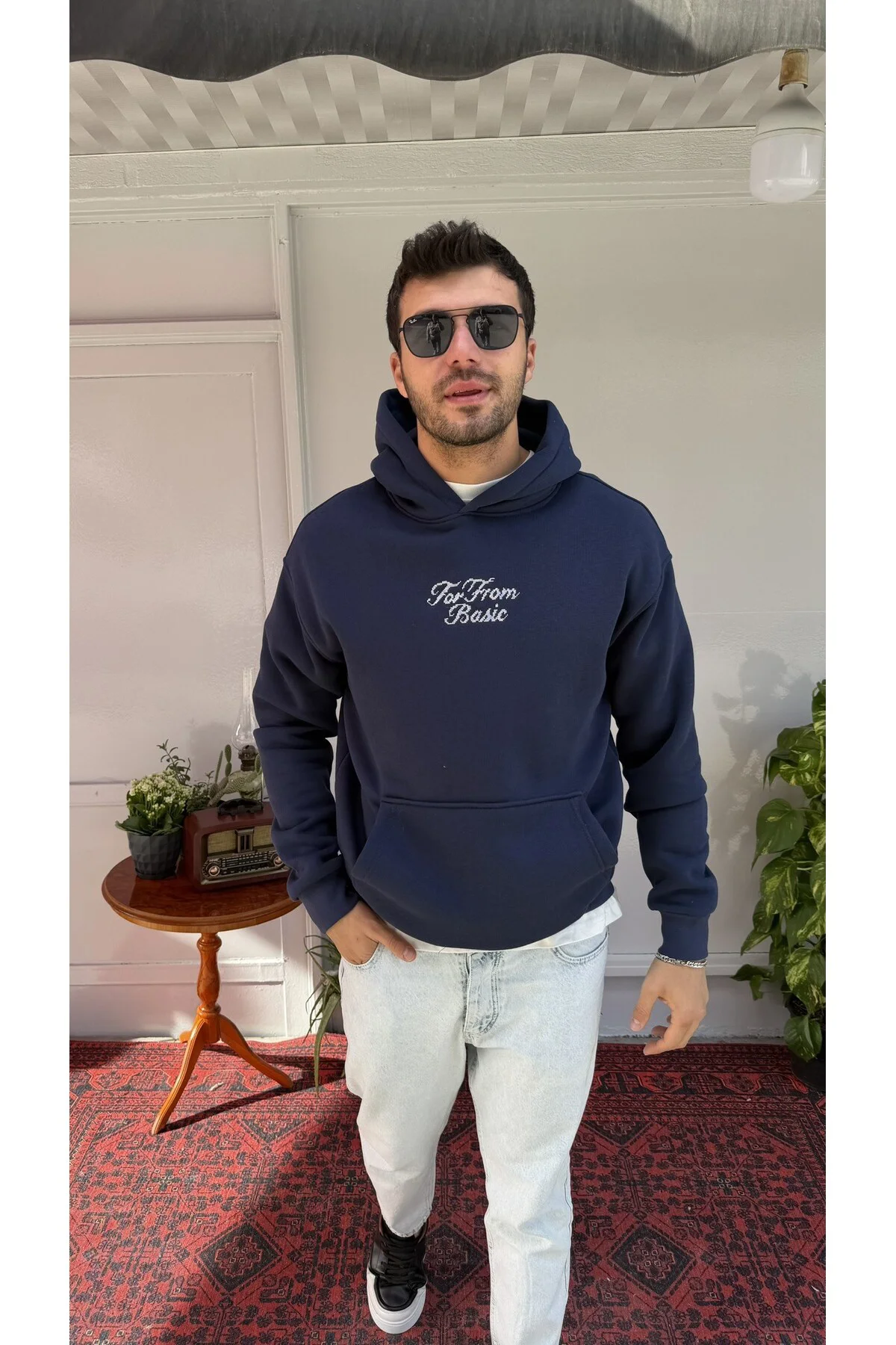Yep For Baskılı Kapuşon
