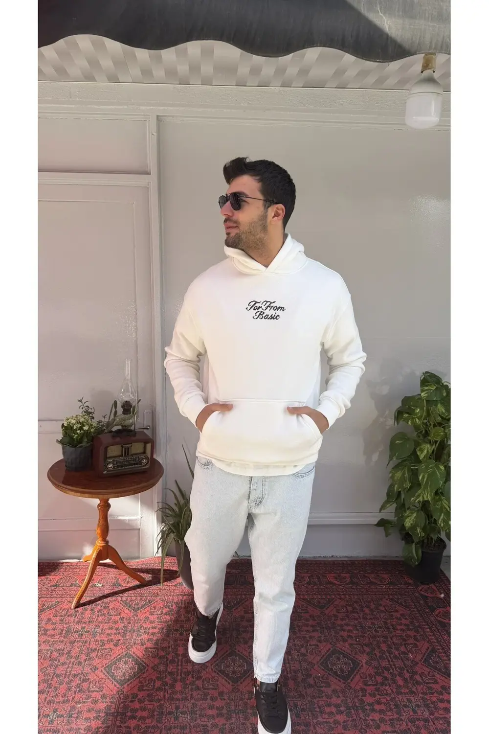 Yep For Baskılı Kapuşon