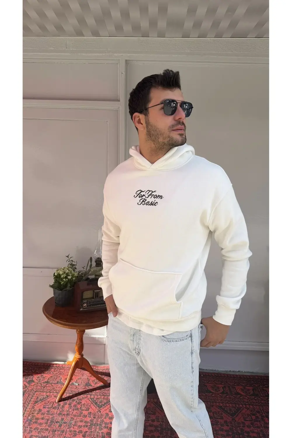 Yep For Baskılı Kapuşon