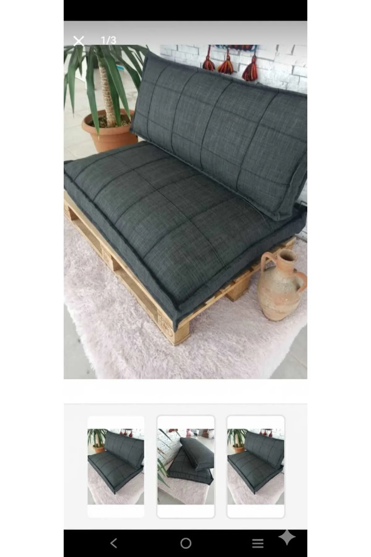 Yer minderi palet minderi 60x100