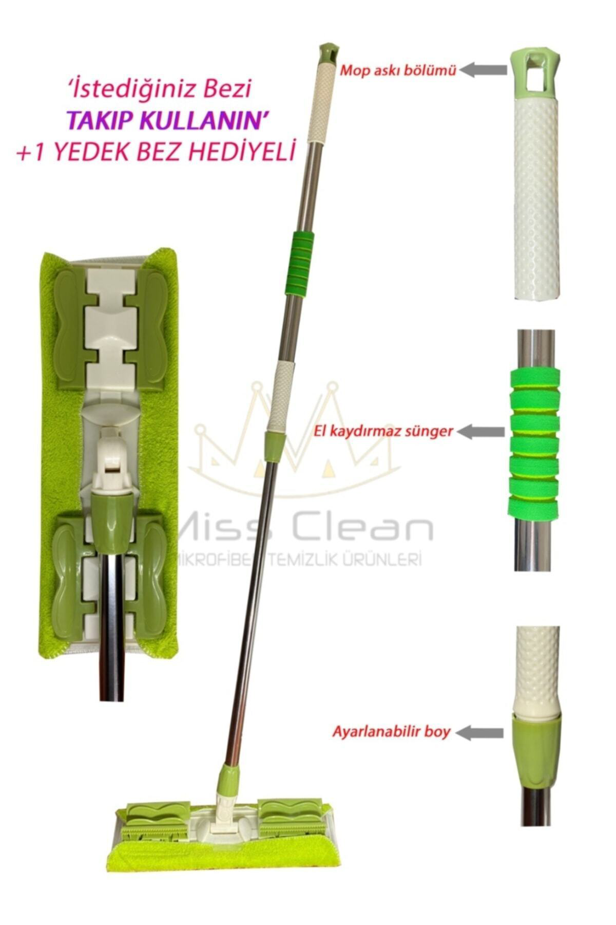 Sultan Yer Mopu Fayans Duvar Yüzey Temizlik Mikrofiber Paspas Mandallı M